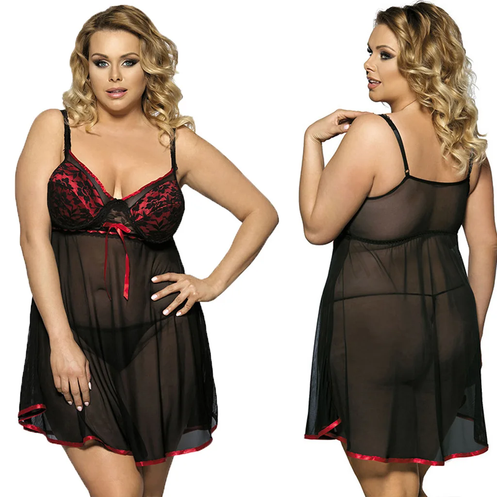 See Through Plus Size 5xl 6xl Black Red Lace Hot Sexy Erotic Lingerie Nightdress Costumes Ropa Interior Femenina Sexy Erotica
See Through Plus Size 5xl 6xl Black Red Lace Hot Sexy Erotic Lingerie Nightdress Costumes Ropa Interior Femenina Sexy Erotica