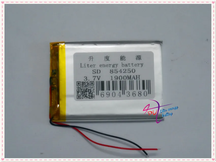 3,7 V литий-полимерный аккумулятор 854250 мобильное напряжение GPS Цифровые Продукты 1900MAH
3,7 V литий-полимерный аккумулятор 854250 мобильное напряжение GPS Цифровые Продукты 1900MAH
