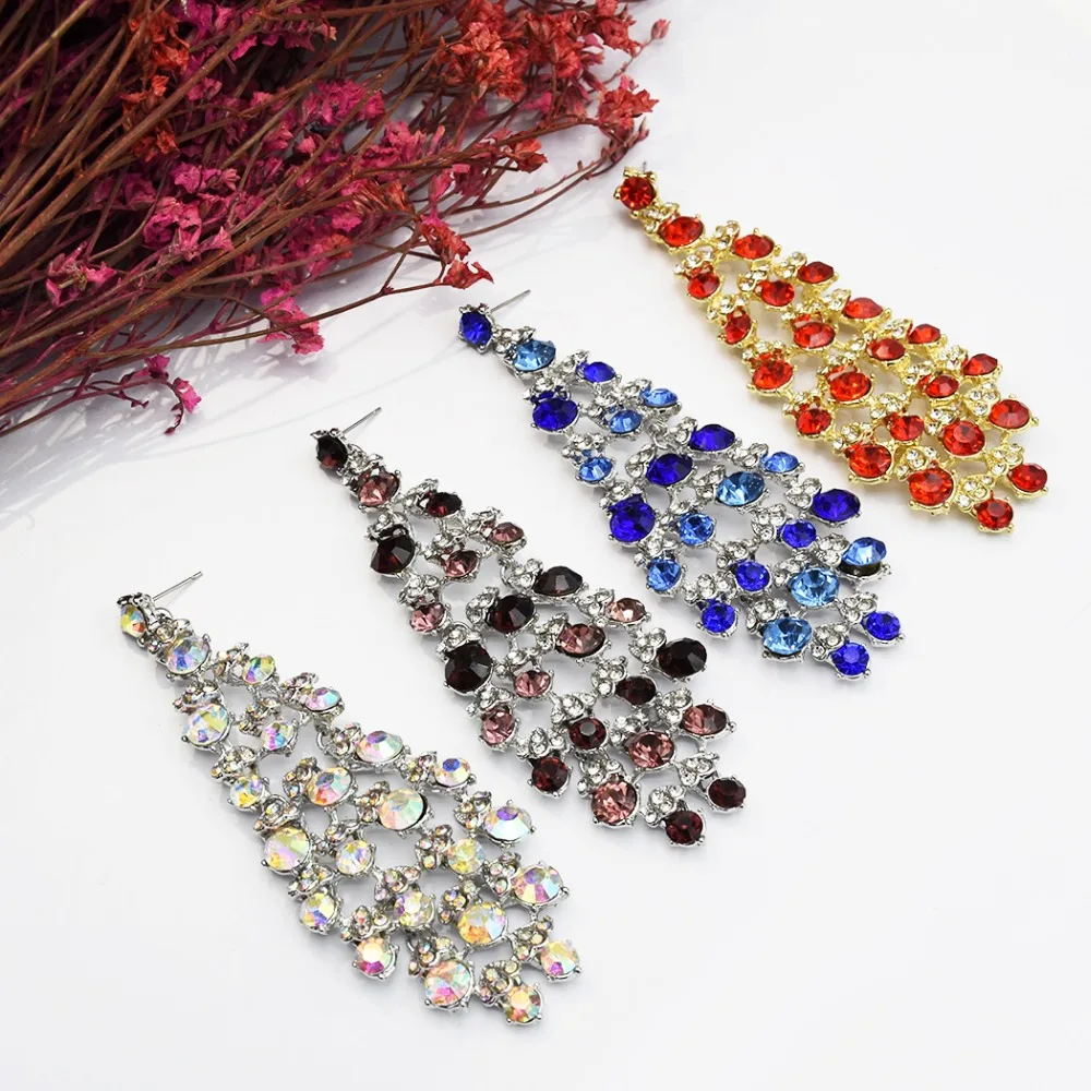 Luxury Wedding Shiny Rhinestone Earring For Women Bridal Fashion Statement Long Big Earrings Party Pendientes Oorbellen Jewelry
Luxury Wedding Shiny Rhinestone Earring For Women Bridal Fashion Statement Long Big Earrings Party Pendientes Oorbellen Jewelry