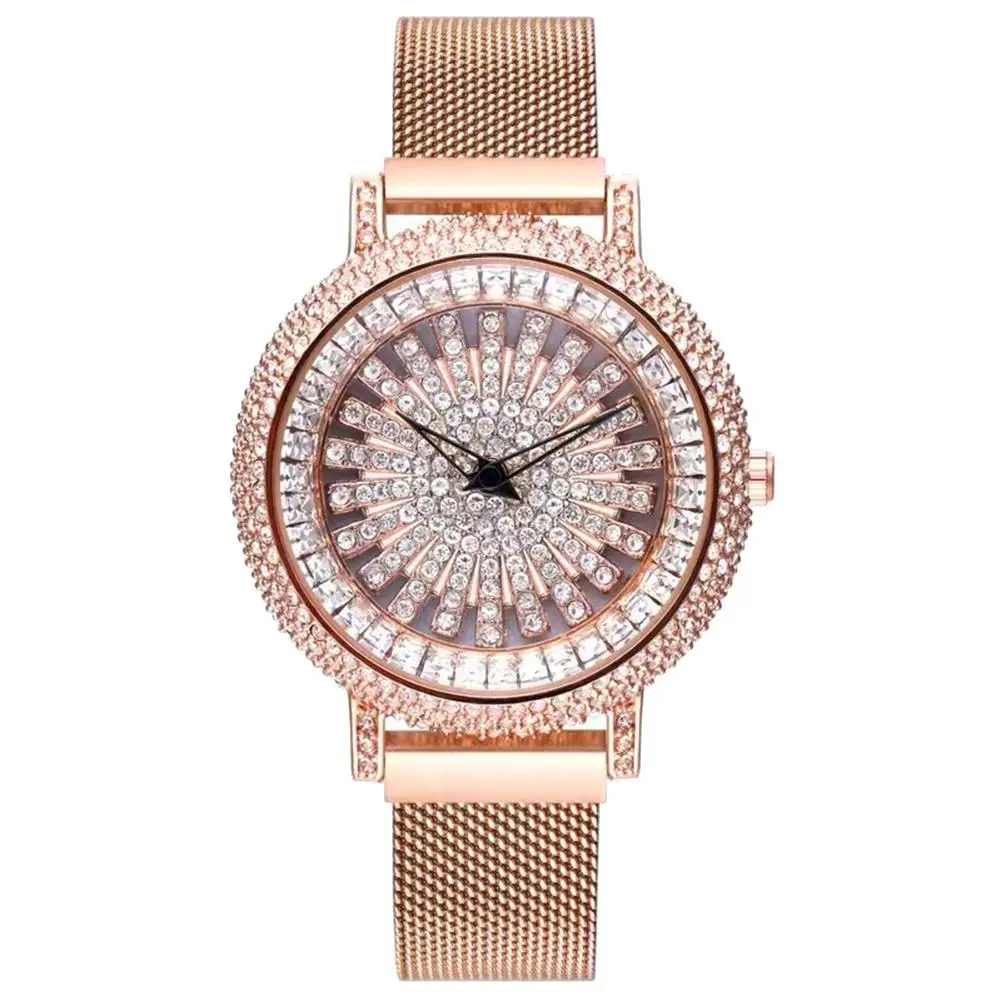 Luxury Full Rhinestone Round Dial Magnetic Alloy Band Women Quartz Wrist Watch New
Luxury Full Rhinestone Round Dial Magnetic Alloy Band Women Quartz Wrist Watch New
