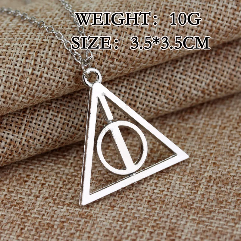 Harry Style Jewelry Stainless Steel Deathly Hallows Pendant Necklace Movie Trendy Jewelry Long Chain Triangle Necklace
Harry Style Jewelry Stainless Steel Deathly Hallows Pendant Necklace Movie Trendy Jewelry Long Chain Triangle Necklace