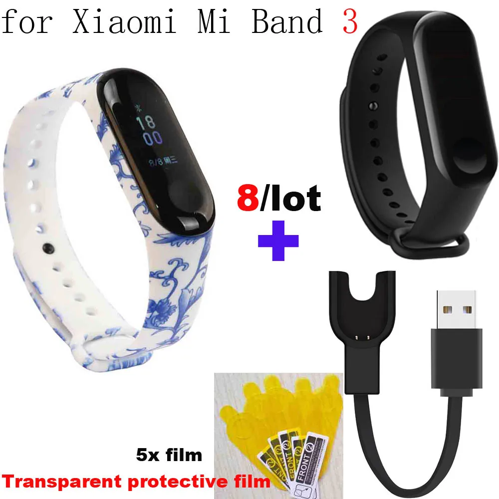 Mi Band 3 браслет ремешок для Xiaomi mi USB защита зарядного устройства пленка Смарт