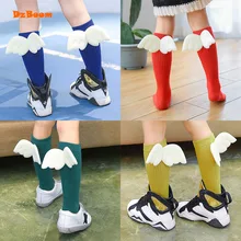 1 пара Детские хлопковые Гольфы с крыльями|knee high kids socks|socks designersocks