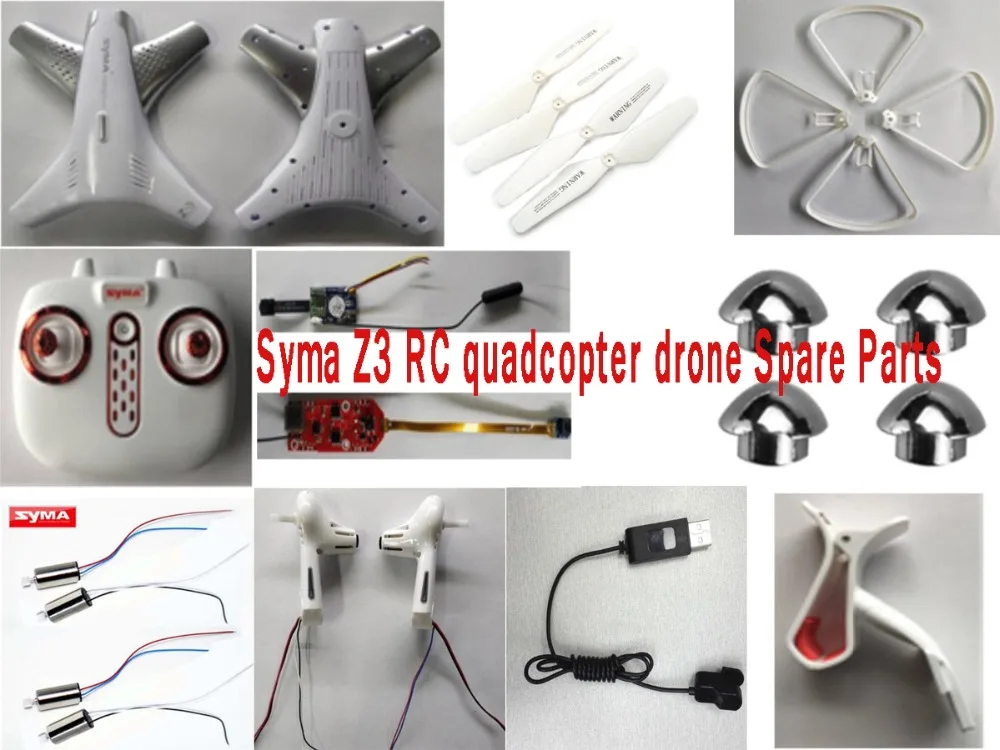 Syma Z3 RC quadcopter drone Spare Parts CW CCW motor propellers blade guard remote controller receiver camera front rear arm etc
Syma Z3 RC quadcopter drone Spare Parts CW CCW motor propellers blade guard remote controller receiver camera front rear arm etc