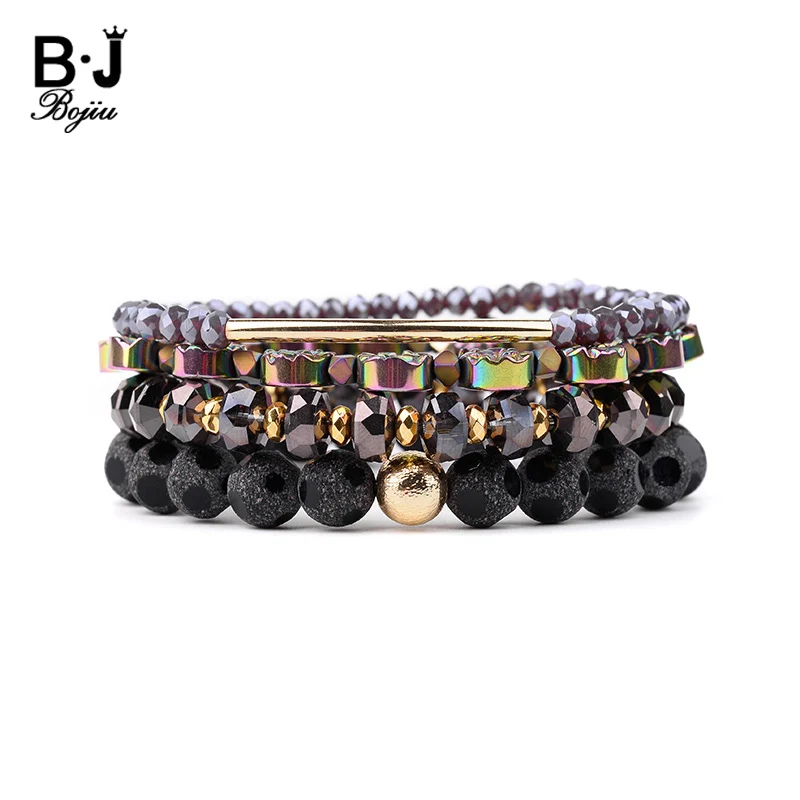 BOJIU 3Pcs/Set Faceted Purple Gray Crystal Beads Bracelets For Women Black Stone Gold Cylinder Bracelet Femme Jewelry BCSET162
BOJIU 3Pcs/Set Faceted Purple Gray Crystal Beads Bracelets For Women Black Stone Gold Cylinder Bracelet Femme Jewelry BCSET162