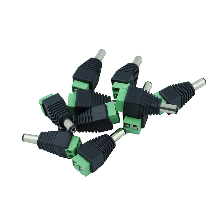 10Pcs 12V 2.1 x 5.5mm DC Power Male Plug Jack Adapter Connector Plug for CCTV DVR Camera single color LED strip Light
10Pcs 12V 2.1 x 5.5mm DC Power Male Plug Jack Adapter Connector Plug for CCTV DVR Camera single color LED strip Light