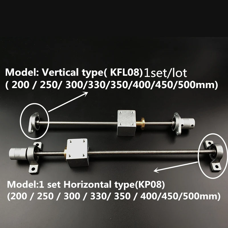 Kande Bearings 1 set Horizontal Screw Rod or 1 set Vertical Screw Rod 200mm- 500mm
Kande Bearings 1 set Horizontal Screw Rod or 1 set Vertical Screw Rod 200mm- 500mm