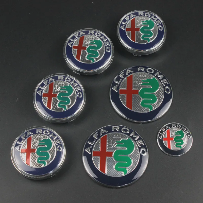 7pcs Alfa Romeo New Logo 74mm Hood Trunk+ Steering Wheel Badge+ 60mm Wheel Center Cap Emblem Brera 159 SW New Spider Giulietta
7pcs Alfa Romeo New Logo 74mm Hood Trunk+ Steering Wheel Badge+ 60mm Wheel Center Cap Emblem Brera 159 SW New Spider Giulietta