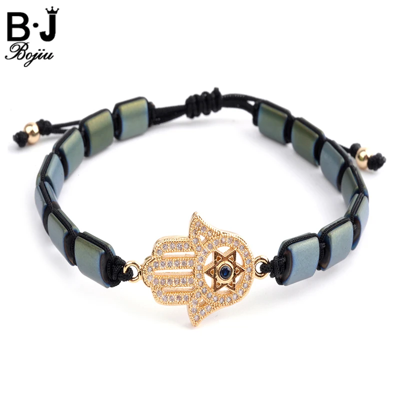 Bojiu Bracelet Matte Color Natural Stone Crystal Rhinestone Hand Shape Pendant Rope Braided New Bracelet Men Jewelry MBC60
Bojiu Bracelet Matte Color Natural Stone Crystal Rhinestone Hand Shape Pendant Rope Braided New Bracelet Men Jewelry MBC60