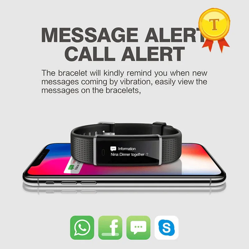 2018 Smart Bracelet Watch Sport Bluetooth Tracker Heart Rate Monitor smart band support message call alert whatsapp line push
2018 Smart Bracelet Watch Sport Bluetooth Tracker Heart Rate Monitor smart band support message call alert whatsapp line push