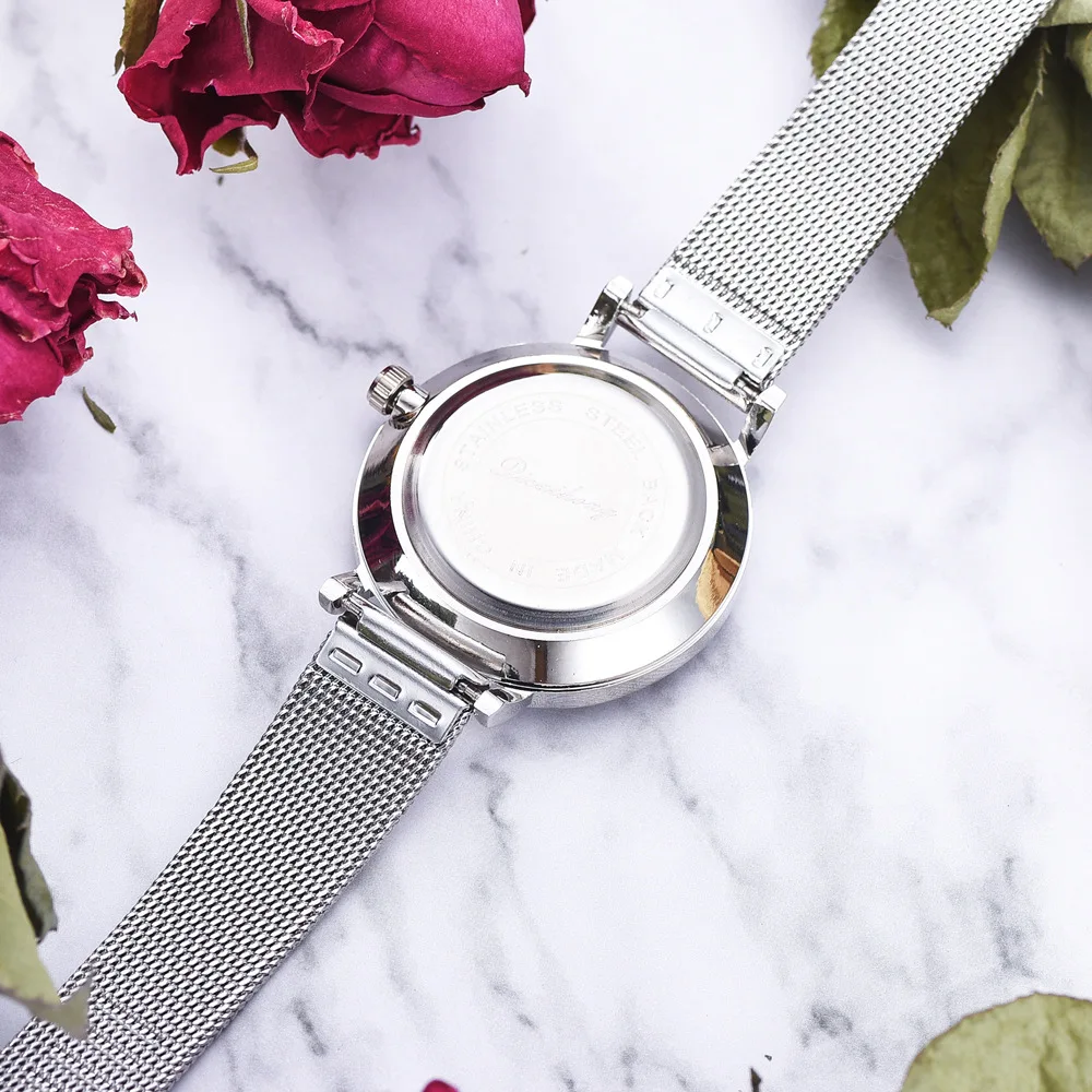 Luxury Watch Women Fashion Flowers Silver Mesh Quartz Wrist Watches for Women Casual Watch Gifts Ladies Watch Zegarek Damski
Luxury Watch Women Fashion Flowers Silver Mesh Quartz Wrist Watches for Women Casual Watch Gifts Ladies Watch Zegarek Damski
