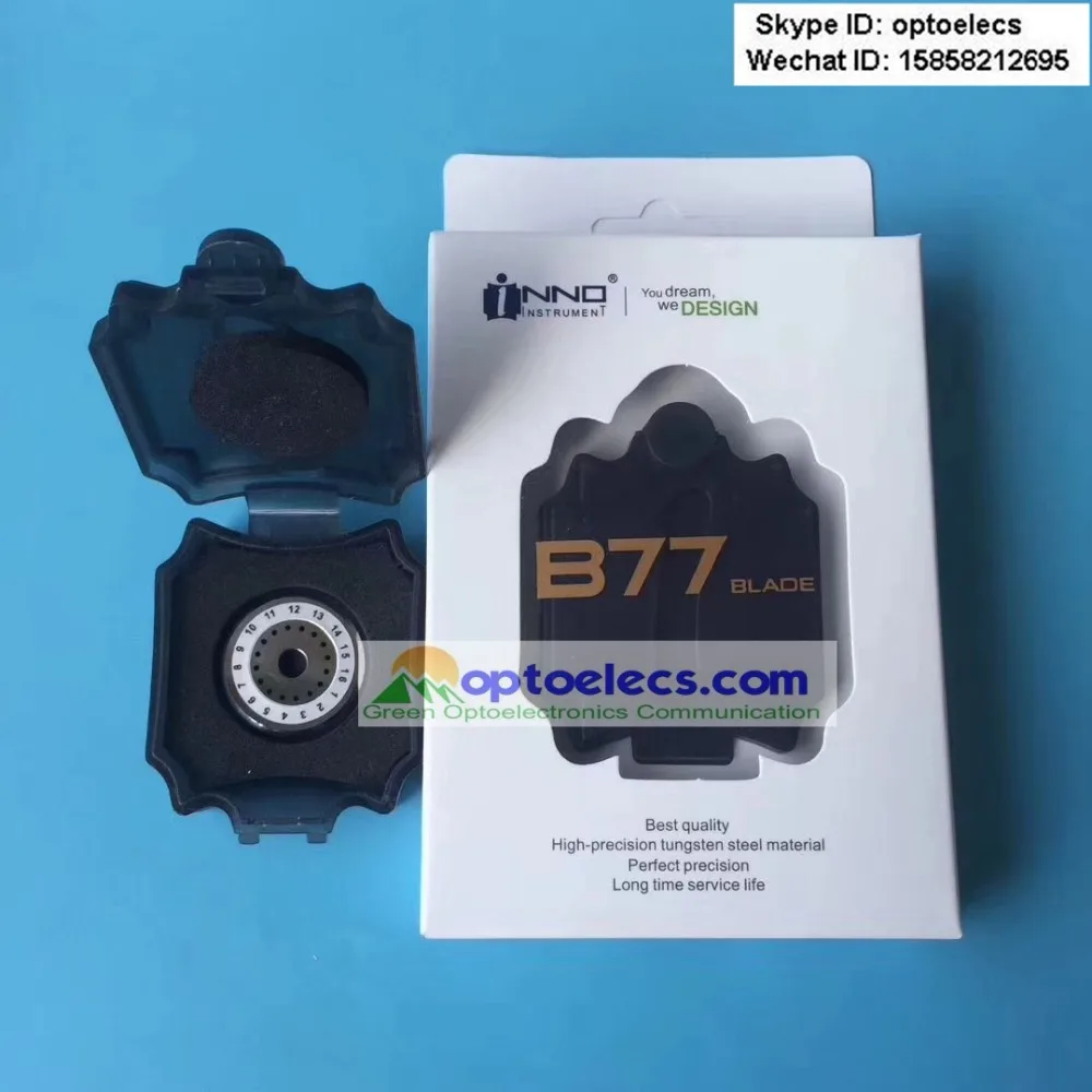 Free shipping Original 2pcs/lot Korea B77 cleaver blade INNO VF-15/ VF-15H/ VF-78/ V7 / D1 and D2 fiber cleaver blade
Free shipping Original 2pcs/lot Korea B77 cleaver blade INNO VF-15/ VF-15H/ VF-78/ V7 / D1 and D2 fiber cleaver blade