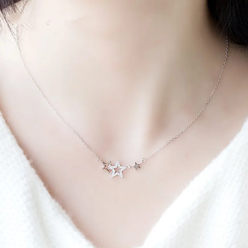 OMHXZJ Wholesale European Fashion Woman Girl Party Wedding Gift Star AAA Zircon 925 Sterling Silver Pendant Necklace NA27
OMHXZJ Wholesale European Fashion Woman Girl Party Wedding Gift Star AAA Zircon 925 Sterling Silver Pendant Necklace NA27