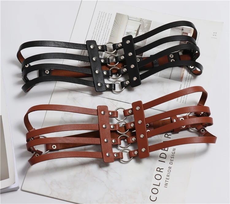 2019 new winter Women metal wide belts hollow leather girl lady multilayer belts Vintage Leather Strap Buckle belt accessories
2019 new winter Women metal wide belts hollow leather girl lady multilayer belts Vintage Leather Strap Buckle belt accessories