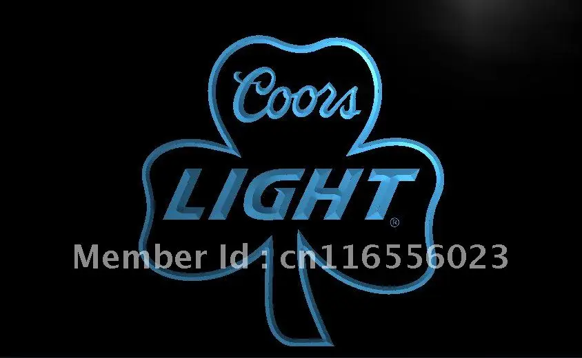LA019- Coors Light Shamrock Beer Bar Pub LED Neon Light Sign home decor crafts