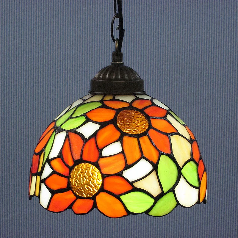 8inch European style sun flower tiffany pendant light stained glass hanging lamps balcony corridor hallway Droplight lighting
8inch European style sun flower tiffany pendant light stained glass hanging lamps balcony corridor hallway Droplight lighting