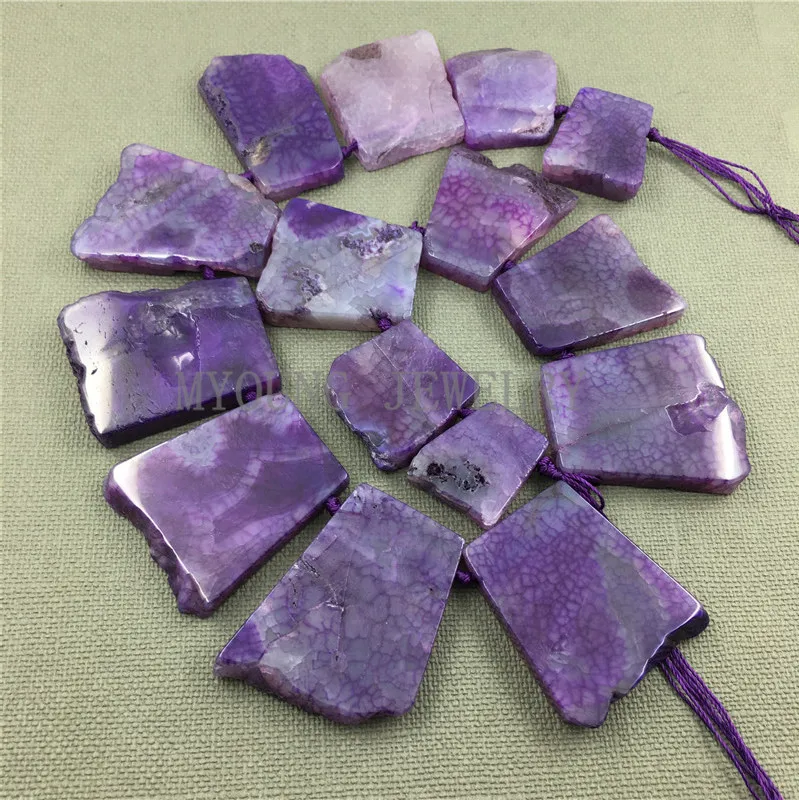 MY1251 Mix Size Top drilled Purple Dragon Veins Agates Large Trapezoid Flat Slice Slab Beads Pendant Necklace Jewelry Making
MY1251 Mix Size Top drilled Purple Dragon Veins Agates Large Trapezoid Flat Slice Slab Beads Pendant Necklace Jewelry Making