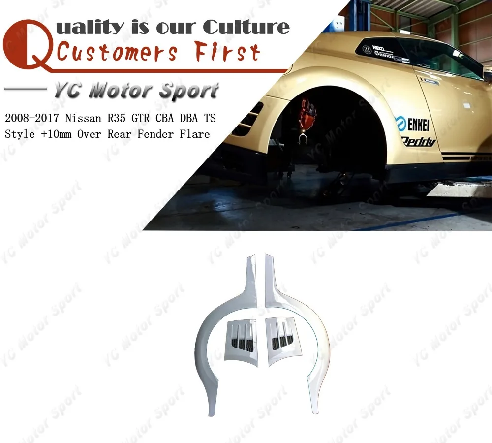 Car Accessories FRP Fiber Glass TS Style+10mm Rear Fender 4pcs Fit For 2008-2017 R35 GTR CBA DBA Rear Over Fender Flares
Car Accessories FRP Fiber Glass TS Style+10mm Rear Fender 4pcs Fit For 2008-2017 R35 GTR CBA DBA Rear Over Fender Flares