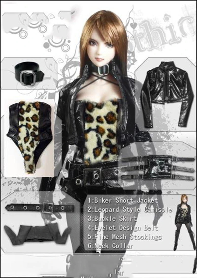 1/6 Scale Women's Leopard Biker Leather Clothes Set for 12''Female Figures Accessories
1/6 Scale Women's Leopard Biker Leather Clothes Set for 12''Female Figures Accessories