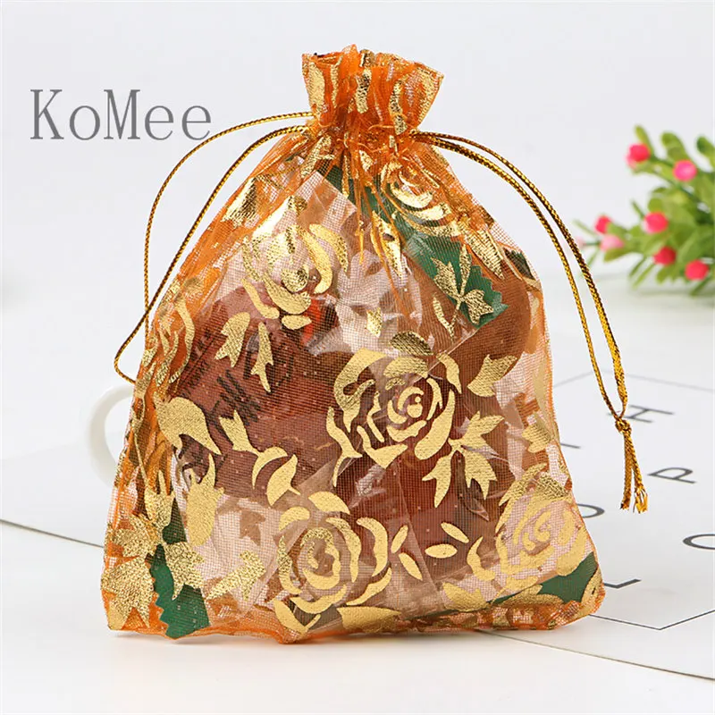 Wholesale 100pcs/lot Orange Rose Print Organza Bags 11x16cm Drawable Candy Jewelry Packaging Bags Wedding Favor Gift Bag Pouches
Wholesale 100pcs/lot Orange Rose Print Organza Bags 11x16cm Drawable Candy Jewelry Packaging Bags Wedding Favor Gift Bag Pouches