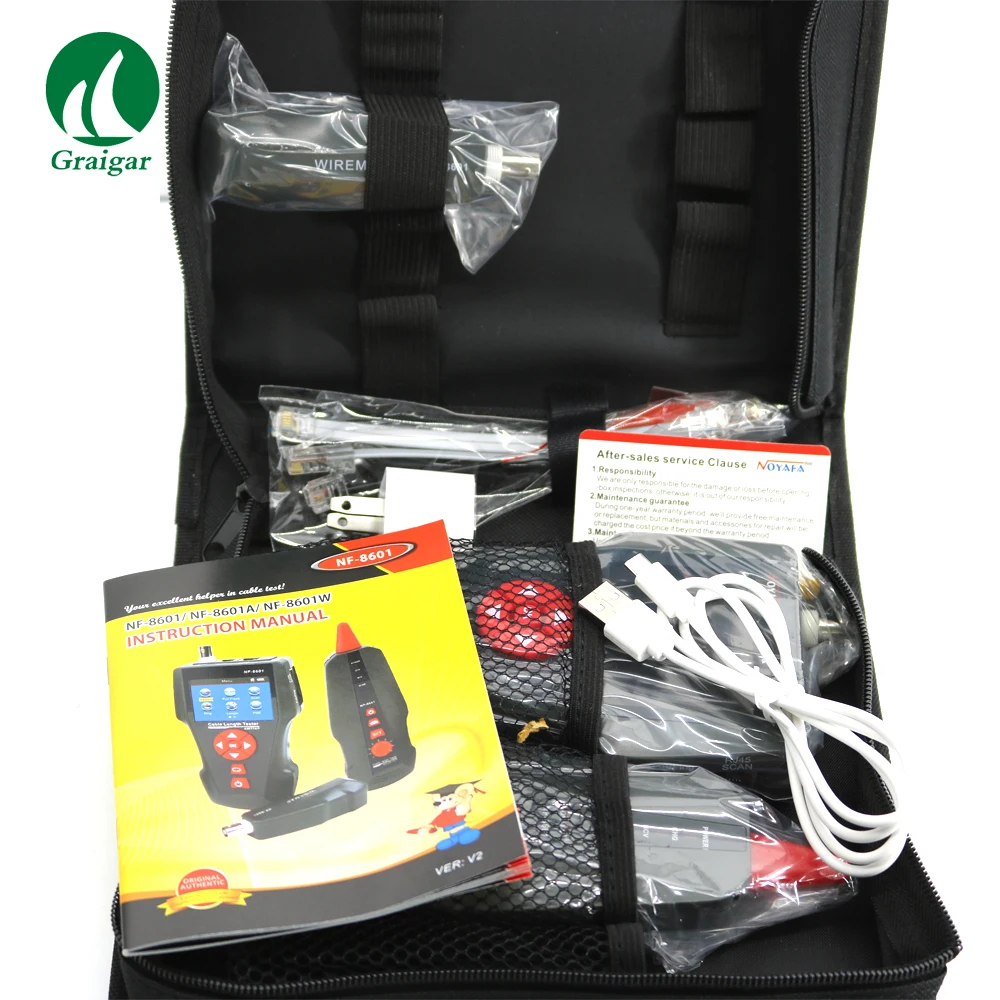 NF-8601W Многофункциональный тестер длины сетевого кабеля Digital POE/пинг-тестер
NF-8601W Многофункциональный тестер длины сетевого кабеля Digital POE/пинг-тестер