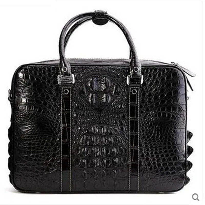 

Сумка yongliang мужская из натуральной крокодиловой кожи, сумочка на одно плечо, мессенджер, деловой Повседневный чемоданчик