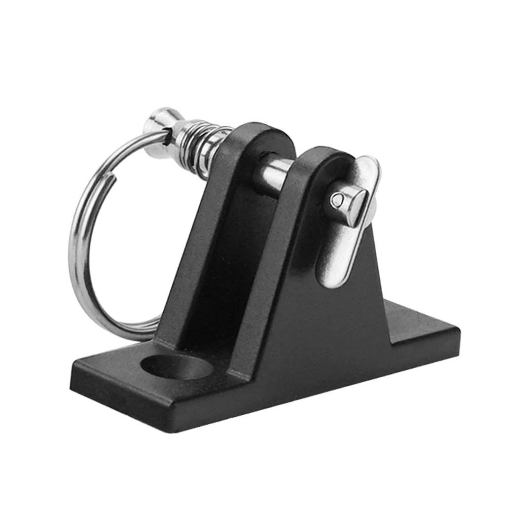 Boat Bimini Top Nylon Deck Hinge Marine Fitting with Quick Release Pin & Ring 2 Holes with Stainless Steel Mounting Screws
Boat Bimini Top Nylon Deck Hinge Marine Fitting with Quick Release Pin & Ring 2 Holes with Stainless Steel Mounting Screws