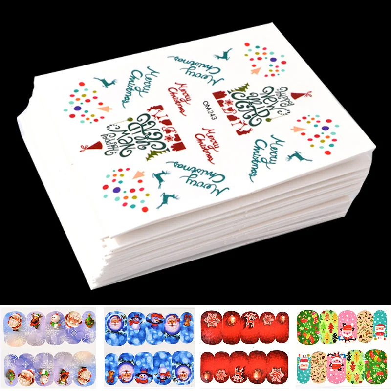 45 Pcs Charm Christmas Water Transfer Nail Stickers Decals Snowflake Jingle Bells Mix Designs Printing Nail Art Decorations
45 Pcs Charm Christmas Water Transfer Nail Stickers Decals Snowflake Jingle Bells Mix Designs Printing Nail Art Decorations