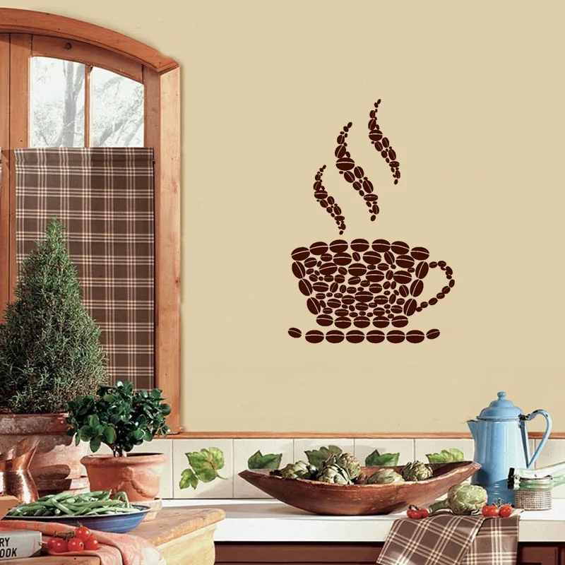 Creative Coffee beans Sticker Restaurant Kitchen Removable Vinyl Wall Stickers DIY Home Decor Waterproof Wallpaper JG1552
Creative Coffee beans Sticker Restaurant Kitchen Removable Vinyl Wall Stickers DIY Home Decor Waterproof Wallpaper JG1552