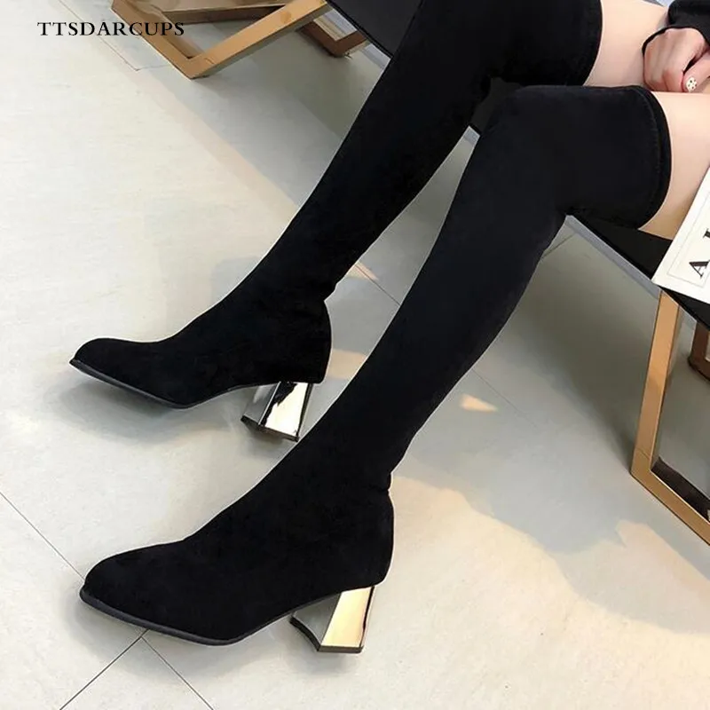 TTSDARCUPS Plus Size 35-43 Winter Over The Knee Boots Women Stretch Fabric Women Thigh High Sexy Woman Shoes Long Short plush
TTSDARCUPS Plus Size 35-43 Winter Over The Knee Boots Women Stretch Fabric Women Thigh High Sexy Woman Shoes Long Short plush