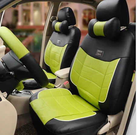 18pcs handmade PU leather seat covers automotive car front and rear cover steering wheel | Автомобили и мотоциклы