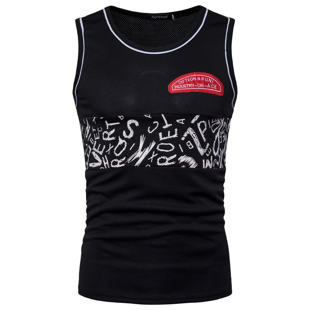 Fashion Simple Men Vest T-shirt Casual Male Personalized Printing Slim Vest Tank Tops Men For Nice Vogue Black White
Fashion Simple Men Vest T-shirt Casual Male Personalized Printing Slim Vest Tank Tops Men For Nice Vogue Black White