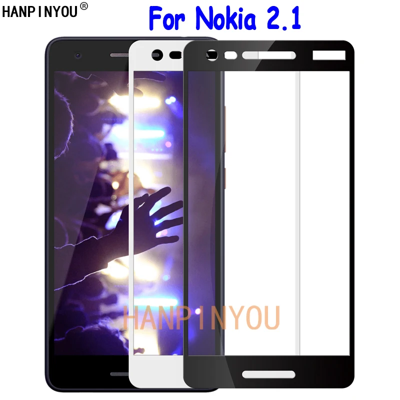 Закаленное стекло для Nokia 2 1 (2018) TA-1080 TA-1092 полноразмерное покрытие 5 дюйма защита