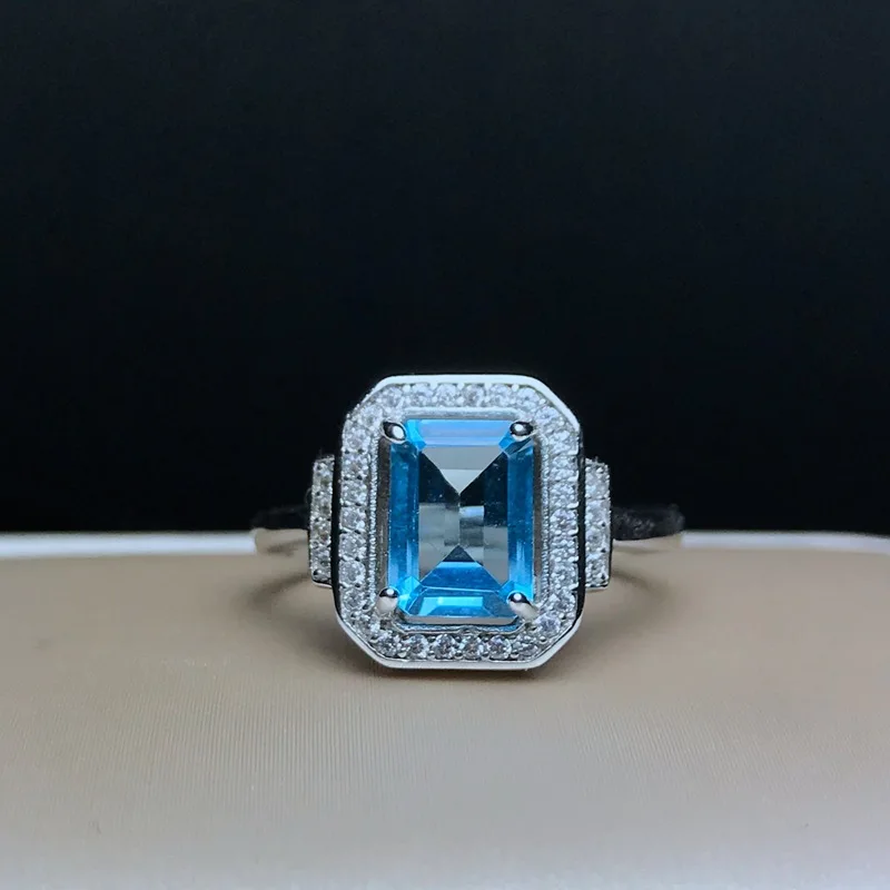 KJJEAXCMY fine jewelry 925 sterling silver inlaid princess style Swiss blue topa stone ring simple
KJJEAXCMY fine jewelry 925 sterling silver inlaid princess style Swiss blue topa stone ring simple
