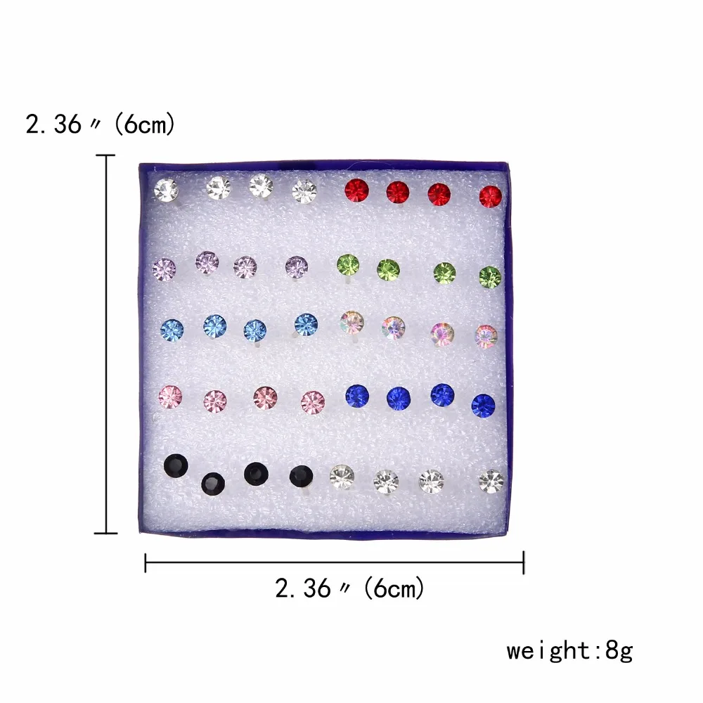 Mini Pink Crystal Stud Earrings Set 1 Box/20 Pairs Colorful Rhinestones Earrings kit Jewelry Birthday Gifts For Women
Mini Pink Crystal Stud Earrings Set 1 Box/20 Pairs Colorful Rhinestones Earrings kit Jewelry Birthday Gifts For Women