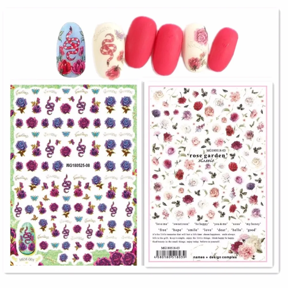 Newest MGM-525 snake and flower design nail sticker art 3d template nail decals Japan style rhinestones nail decoration wraps
Newest MGM-525 snake and flower design nail sticker art 3d template nail decals Japan style rhinestones nail decoration wraps