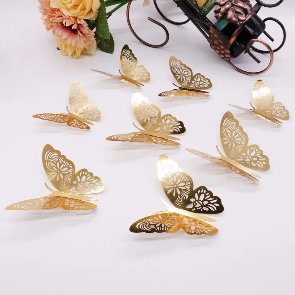 12pcs gold silver PVC 3D Wall Stickers Butterflies Butterflies Hollow DIY Home Decor Poster Kids Rooms Wall Decoration Party
12pcs gold silver PVC 3D Wall Stickers Butterflies Butterflies Hollow DIY Home Decor Poster Kids Rooms Wall Decoration Party