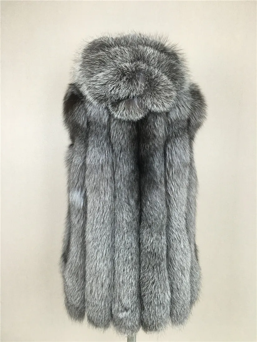 LIYAFUR Women's 100% Real Genuine Full Pelt Silver Fox Fur Long Hood Sleeveless Vest Hooded Waistcoat Gilet Plus Size Women
LIYAFUR Women's 100% Real Genuine Full Pelt Silver Fox Fur Long Hood Sleeveless Vest Hooded Waistcoat Gilet Plus Size Women