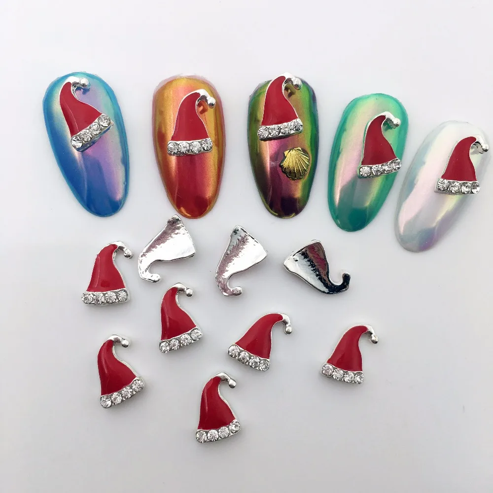 LEAMX 10Pcs New 2018 Glitter Red Christmas Hats Nail Art 3D Rhinestones Metal Alloy Nail Art Decoration,Nail Tools New Year Cap
LEAMX 10Pcs New 2018 Glitter Red Christmas Hats Nail Art 3D Rhinestones Metal Alloy Nail Art Decoration,Nail Tools New Year Cap