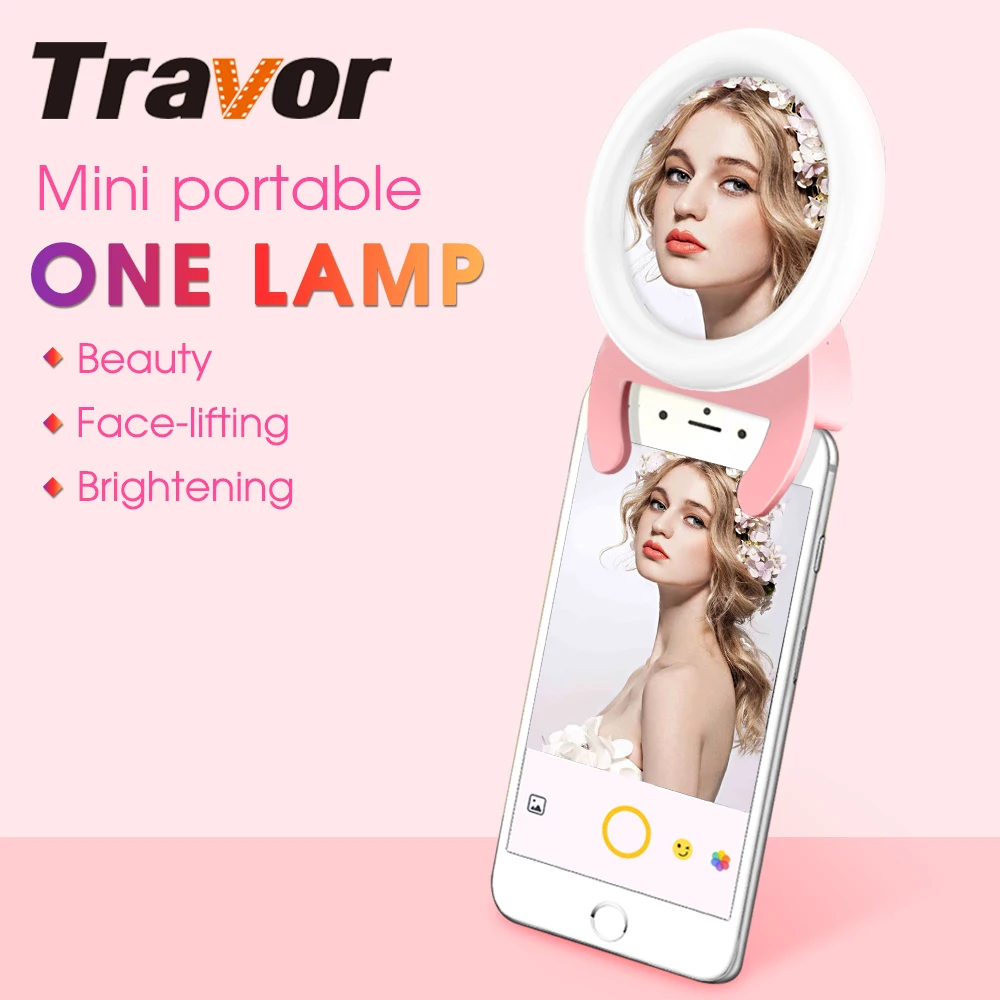 TRAVOR usb разъем селфи светодиодный кольцевая лампа с для зеркалом макияжа Youtube