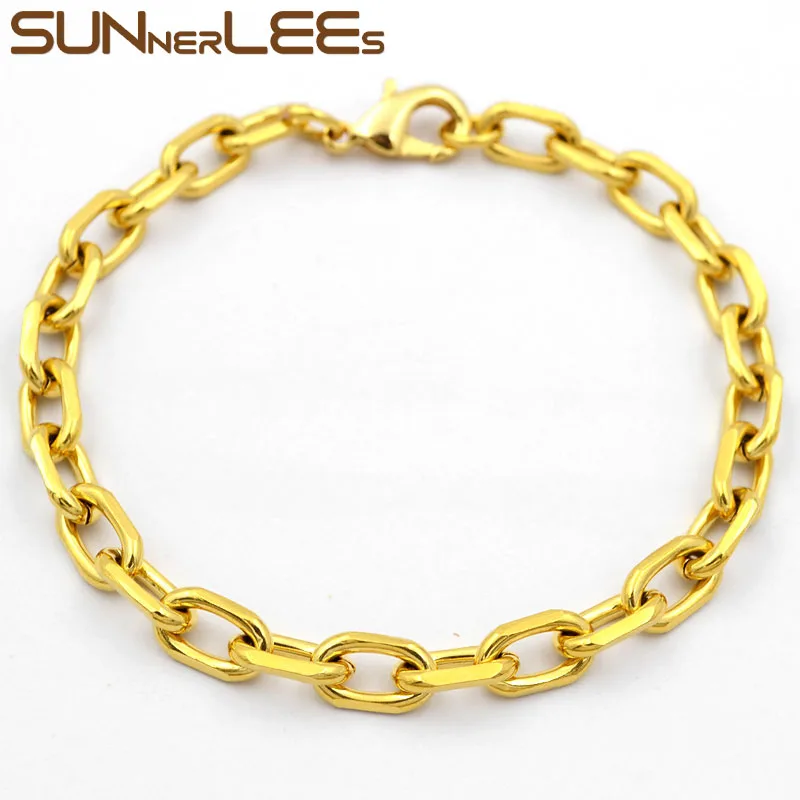 SUNNERLEES Fashion Jewelry Gold Color Bracelet 6.5mm Oval Link Chain For Mens Womens Gift C33 B
SUNNERLEES Fashion Jewelry Gold Color Bracelet 6.5mm Oval Link Chain For Mens Womens Gift C33 B