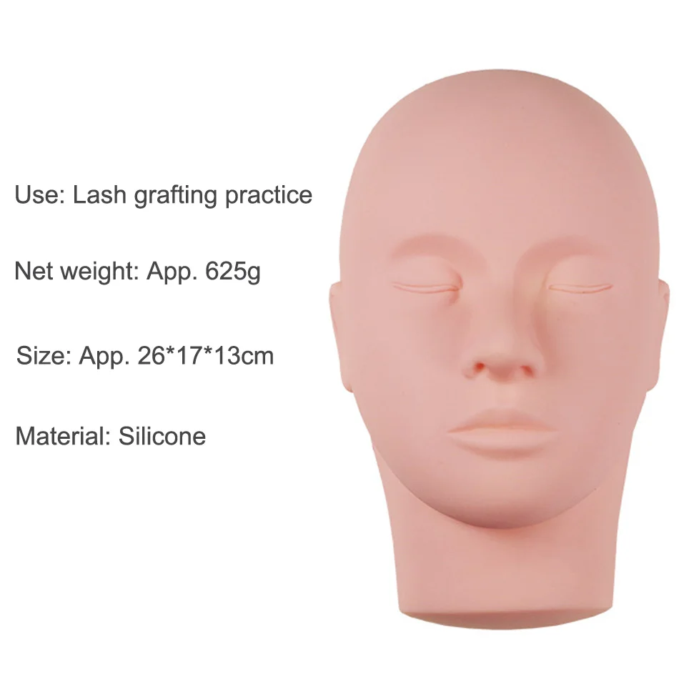 Silicone Eyelash Training Mannequin Flat Head Grafting Lashes Trainer Tool Massage Mannequin Head For Eyelash Extension Practice
Silicone Eyelash Training Mannequin Flat Head Grafting Lashes Trainer Tool Massage Mannequin Head For Eyelash Extension Practice