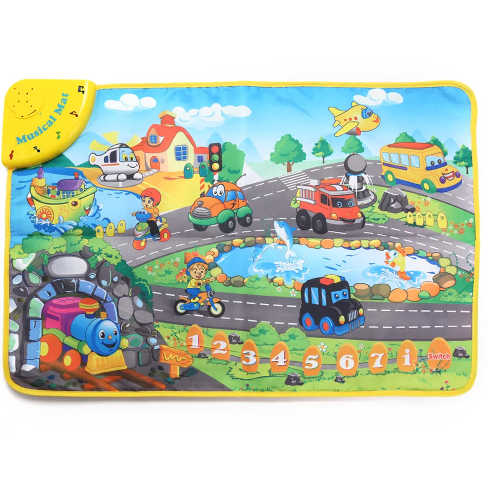 Дети перевозки звук пение ковры обучения Музыкальный Playmat дети играют коврики