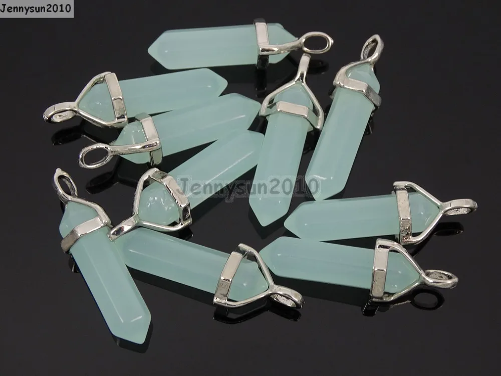 Natural Sky Blue Ja-de Gems Stones Hexagonal Pointed Healing Reiki Chakra Pendant Beads Necklace Earrings Jewelry 10Pcs/Pack
Natural Sky Blue Ja-de Gems Stones Hexagonal Pointed Healing Reiki Chakra Pendant Beads Necklace Earrings Jewelry 10Pcs/Pack