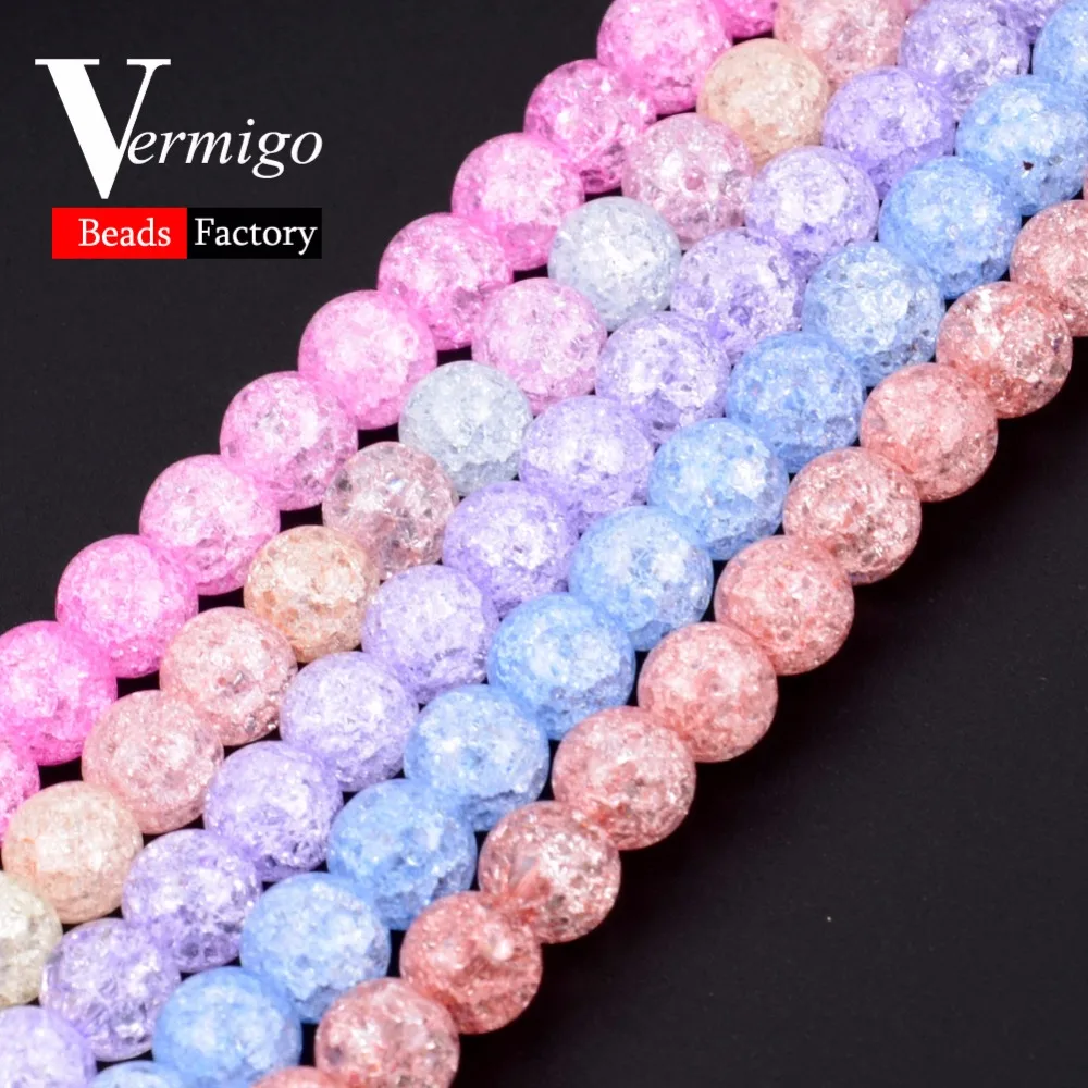 Natural Stone Multicolor Crack Quartz Crystal Round Loose Beads For Jewelry Making Frizzling Rock Popcorn Diy Bracelet 15inches
Natural Stone Multicolor Crack Quartz Crystal Round Loose Beads For Jewelry Making Frizzling Rock Popcorn Diy Bracelet 15inches