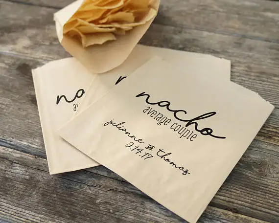 Персонализированные Свадебные подарочные пакеты Nacho для детского праздника, из крафтовой бумаги, печенья, десертов, сувениров
Персонализированные Свадебные подарочные пакеты Nacho для детского праздника, из крафтовой бумаги, печенья, десертов, сувениров