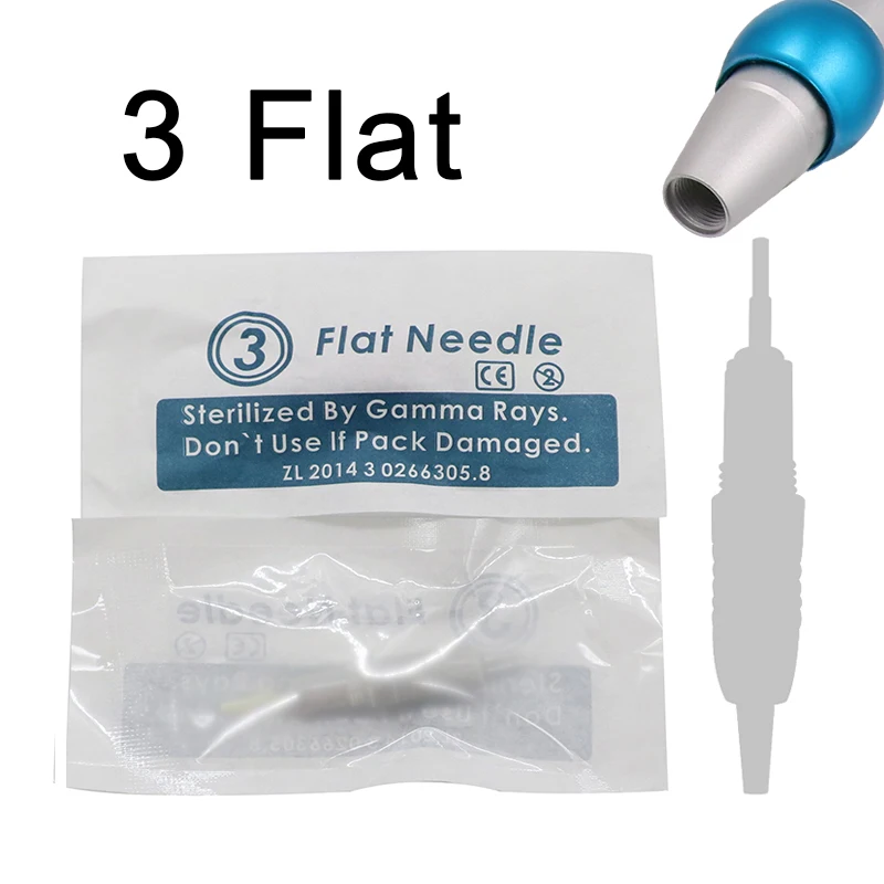 10PCS 3 Flat needl Disposable Sterilized liberty Tattoo Permanent Makeup Pen Machine Needles Tips 3F for Eyebrow lip supplies
10PCS 3 Flat needl Disposable Sterilized liberty Tattoo Permanent Makeup Pen Machine Needles Tips 3F for Eyebrow lip supplies