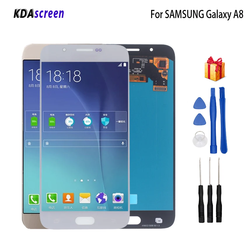 Дисплей AMOLED для SAMSUNG Galaxy A8 A800, ЖК-дисплей с сенсорным экраном и дигитайзером A8000, A800F, запасные части для телефона, Бесплатные инструменты
Дисплей AMOLED для SAMSUNG Galaxy A8 A800, ЖК-дисплей с сенсорным экраном и дигитайзером A8000, A800F, запасные части для телефона, Бесплатные инструменты