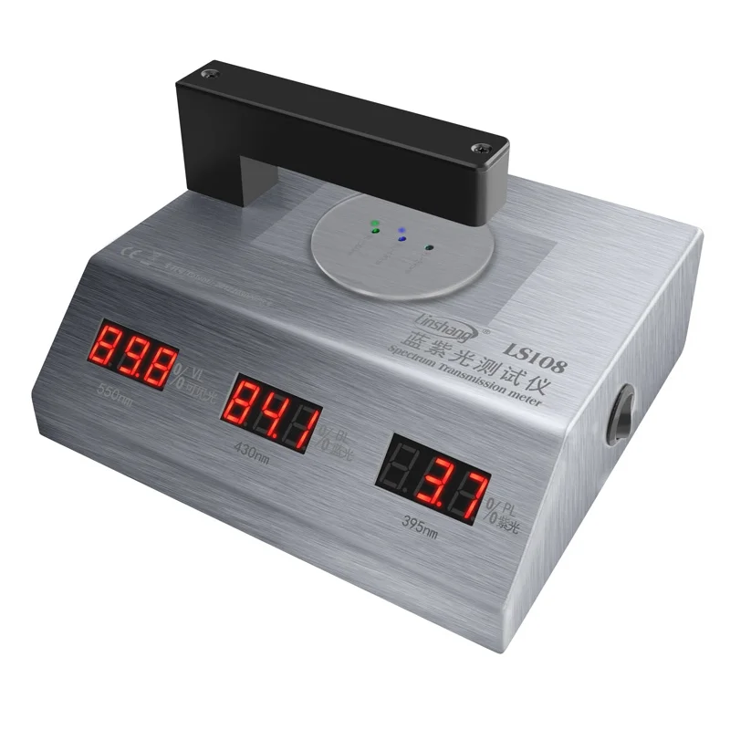 LS108 anti-blue light mobile phone glasses lens detector light transmittance measuring instrument UV400 tester
LS108 anti-blue light mobile phone glasses lens detector light transmittance measuring instrument UV400 tester