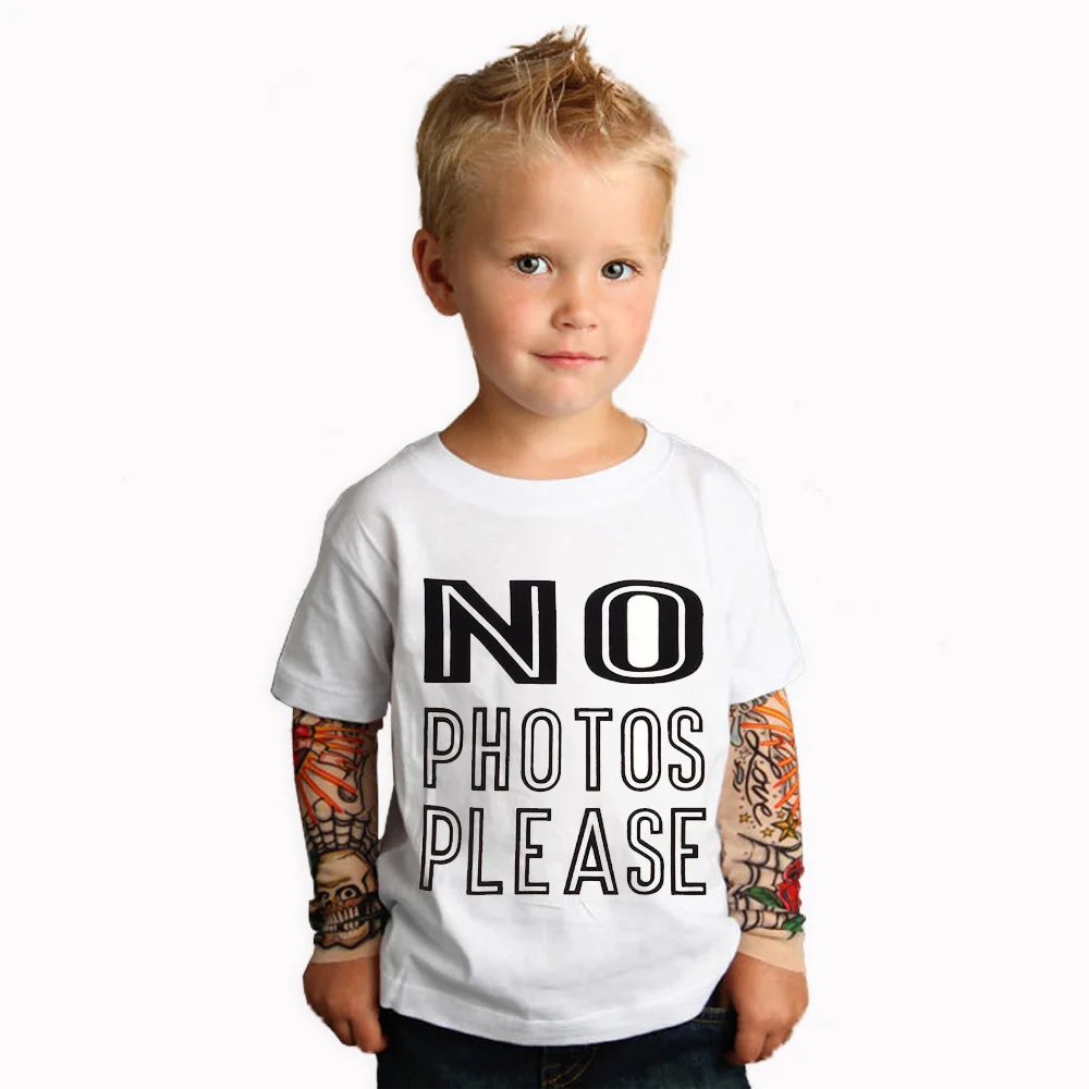 2020 New Hiphop Style Kids Boys Clothes Tattoo sleeve NO PHOTOS PLEASE Top Tees Boy Clothing Cotton T-shirts
2020 New Hiphop Style Kids Boys Clothes Tattoo sleeve NO PHOTOS PLEASE Top Tees Boy Clothing Cotton T-shirts